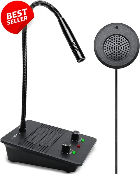 Window Intercom Speaker Dual Way Talk Through Glass Anti-Interference - US