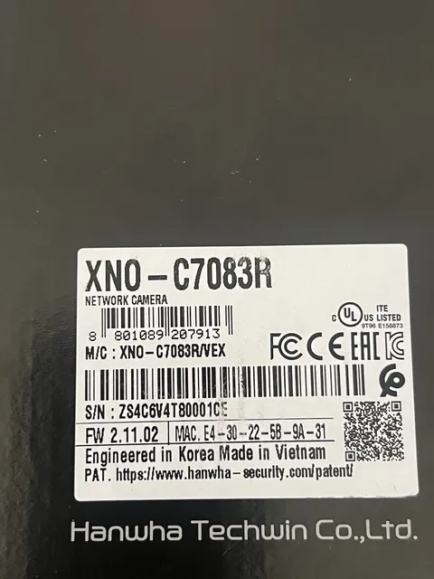Wisenet X Series XN0-C7083R