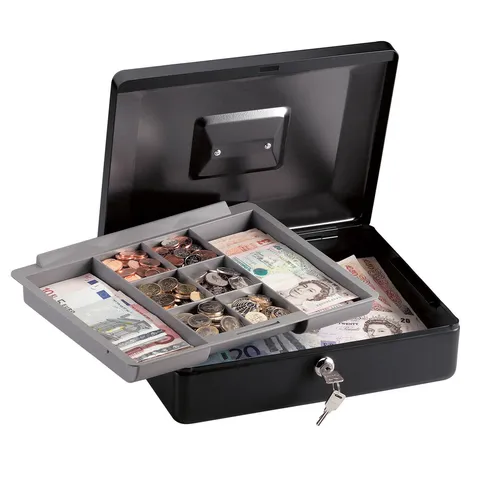 Master Lock Sentry Keyed Cash Box Safe Black Steel