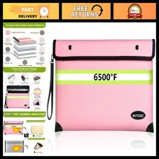 Fireproof Money Bag - 10 Layers Heat Insulation, Waterproof Zipper, Document Hol