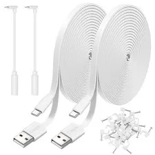2 Pack 16.4FT Power Extension Cable Compatible with Wyze Cam v4/v3/OG,Wyze Ca...