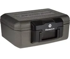 SentrySafe Small Portable Fire Safe Key Lock 30 min Gray 14.3x11x6.1 2 Keys