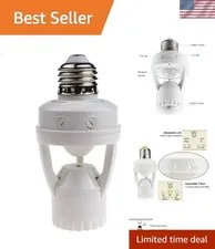 Adjustable Motion Sensor Light Socket - Perfect Solution for Basements & Garages
