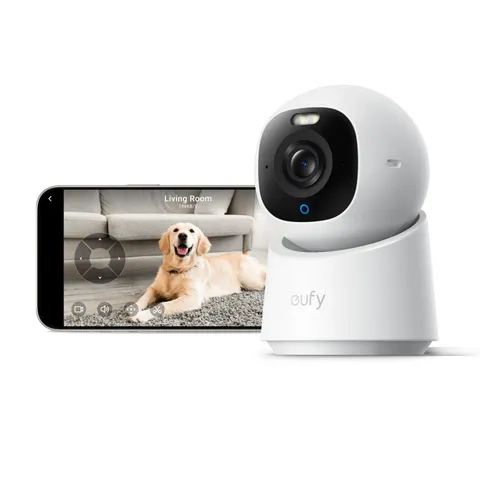 eufy Security 4K Indoor Camera E30, No Subscription, Work as Pet 3k, White