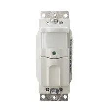 HUBBELL RMS100W MANUAL ON/AUTO OFF PIR VACANCY SENSOR WALL MT, 120V, 500W, WHITE
