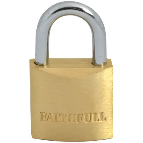 Faithfull BC7525 Brass Lock 25mm 3 Keys