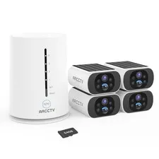 ARCCTV Wireless Security Camera System Outdoor Solar Battery 4MP Home PIR Alarm