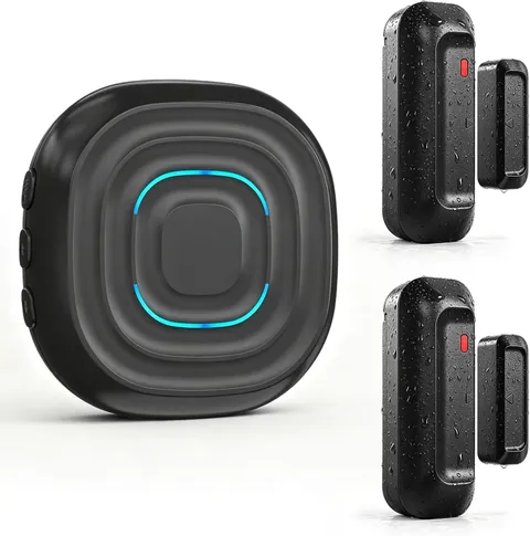 Door Chime, 2-In-1 Door Alarm with One-Time Chime or Continuous Alert Mode, Door