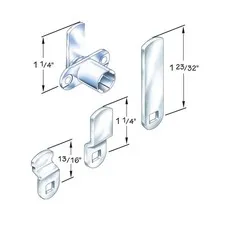 Compx Timberline C168CB Interchangeable Core Keyed Cam Lock, 3/4 In Pack of 3