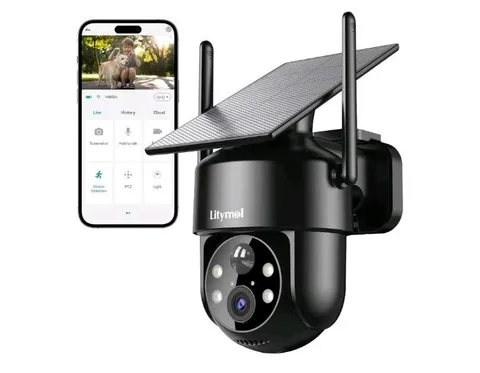 2K 2.4g WiFi Security Cameras Wireless Outdoor, 360° View Solar Cameras for Home