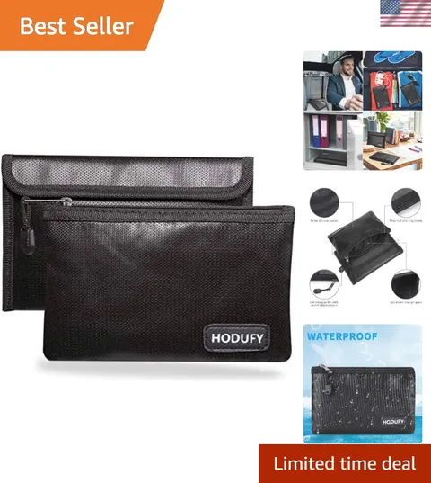 Durable Fireproof Money Cash Bags, 5x8 Inches - Secure Your Valuables in Style
