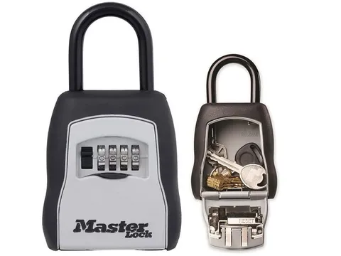 Master Lock 5400E Portable Shackled Combination Key lock Box (Up To 3 Keys) MLK