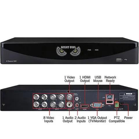 Night Owl Security PE-DVR8-1TB 8-Channel DVR ONLY !! with HDMI Output 1TB™