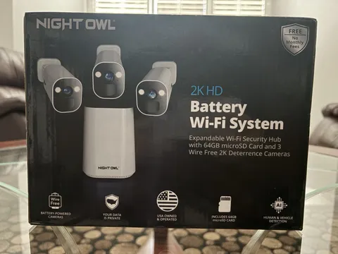 3 Night Owl 1080p HD Wi-Fi wireless vehicle & person detect camera system