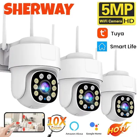 5MP Outdoor Indoor Wifi Camera PTZ Smart Home Security Cameras CCTV System