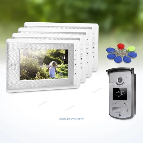 7" Video Security Door Phone with Intra-monitor Audio Intercom for Home Security