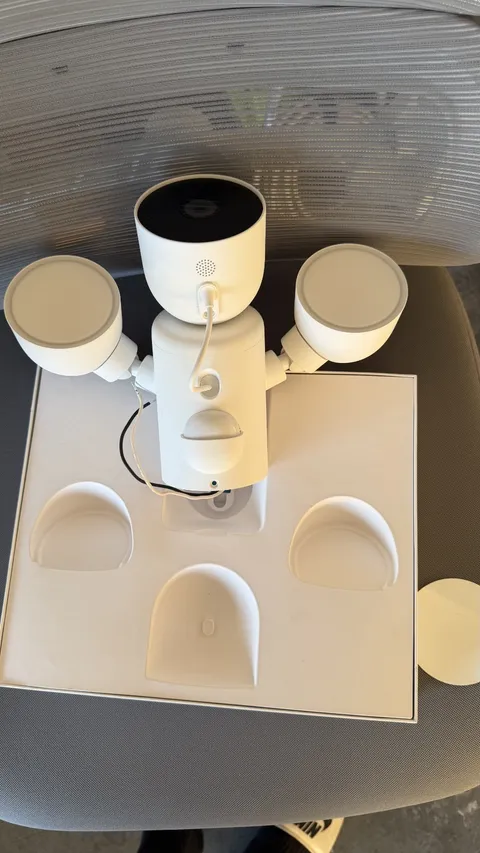 Google-Nest Cam with floodlight outdoor wired-Smart Security camera-Snow