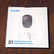 Cinnado D1 3K Dual Band WiFi Indoor Pan-Tilt Cam Mic/Speaker White