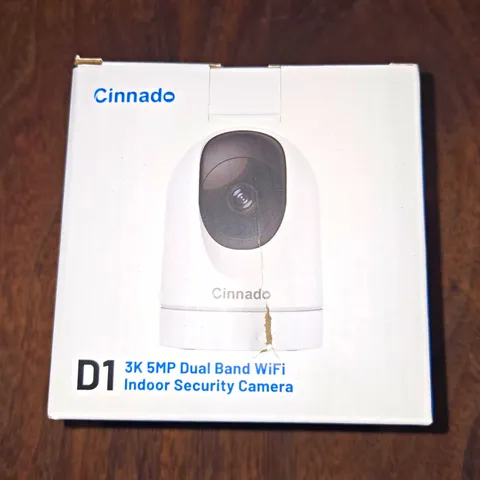 Cinnado D1 3K Dual Band WiFi Indoor Pan-Tilt Cam Mic/Speaker White