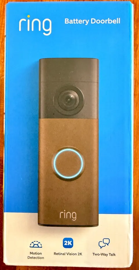 Ring - Battery Doorbell 2K (newest model) Matte Mocha New in Box 6x Zoom