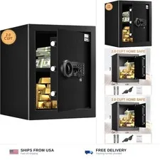 Tenamic Safe Box 2.0 Cuft Fireproof Waterproof Home Safe, Keypad Large Lock B...