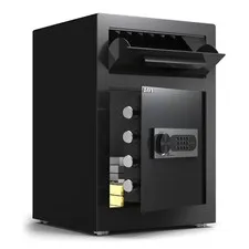 Drop Safe, 2.6 Cubic Feet Deposit Box with Drop Slot, Depository Safe with Fi...