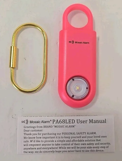 130dB Personal Safety Alarm Ultra Bright Strobe Light Loud Sound Keychain Siren