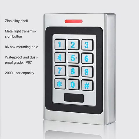 Keyless Entry Pad Access Control Keypad 125KHz Low Power Consumption For Office
