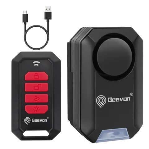 Geevon Bike Alarms For Ebikes2Pcs Wireless Bike Alarm Remote135Db Anti-Theft