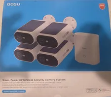 AOSU SolarCam P1 SE Wireless Outdoor Security Camera System 4 Pack camera System