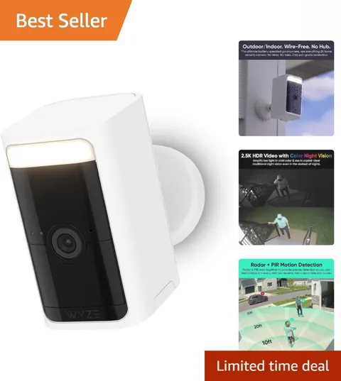 Wireless Outdoor/Indoor Battery Security Camera, 2.5K HDR Color Night Vision,...