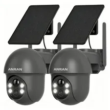 3MP Security Cameras Wireless Outdoor Home Solar & Battery Powered Two Way Audio