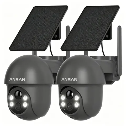 3MP Security Cameras Wireless Outdoor Home Solar & Battery Powered Two Way Audio