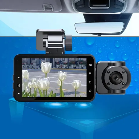 Car Three Lens Dash Cam WiFi HD 1080P DVR Video Recorder Camera Loop RecordingQs