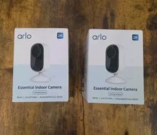Set of Two Arlo Essential Indoor Security Cameras 2nd Generation Wired