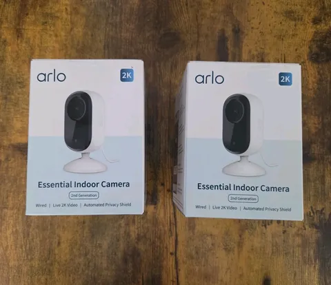 Set of Two Arlo Essential Indoor Security Cameras 2nd Generation Wired