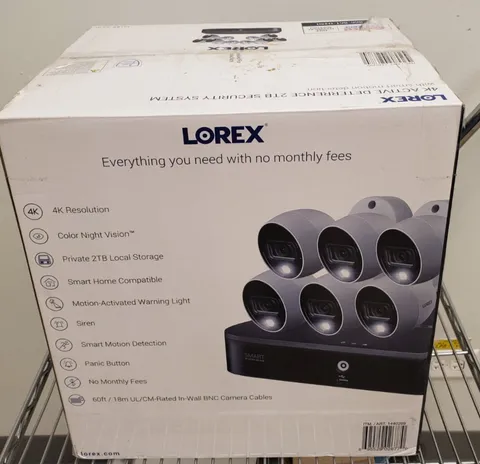 LOREX 4K UHD TD8712R8D6-E Security Surveillance 6 Camera 2TB 8-Channel