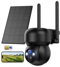 4G LTE Cellular Security Camera, Wireless Solar Powered No WiFi Needed Outdoor C