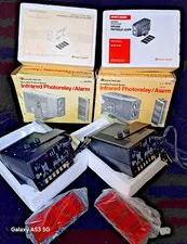 LOT OF 2 NIOB 49-307A & 49-307 Safe House Invisible Pulsed Beam Infrared Alarms!