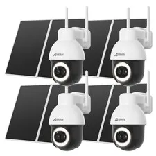 3K 5MP Solar Security Camera Wireless 360° PTZ Auto Tracking Color Night Vision