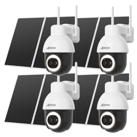 3K 5MP Solar Security Camera Wireless 360° PTZ Auto Tracking Color Night Vision