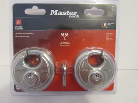 Master Lock No. 40T Weather Resistant Keyed Alike Shrouded Padlocks 2-Pack