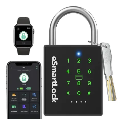 Combination Lock Outdoor eLinkSmart Password Padlock with Key NFC RFID NEW