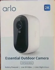 Arlo Essential Outdoor 2nd Gen Add-On 2K Wireless Security Camera White SEALED
