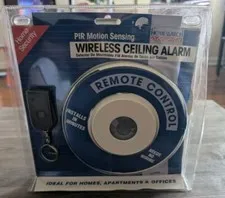Pir Motion Sensing Wireless Ceiling Alarm Home watch Security W Remote New 