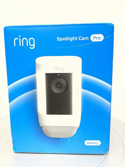 Ring Spotlight Cam Pro Battery White 2K Security Cam Vision