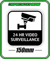 CCTV SECURITY STICKER WINDOW WARNING ALARM HOME BUSINESS VIDEO SURVEILLANCE B&W4