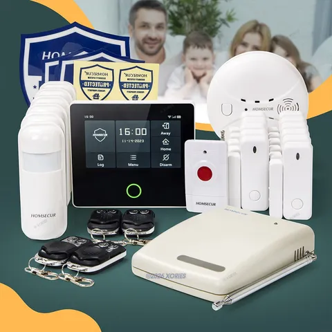 HOMSECUR Wireless WIFI 4G GSM SMS Autodial Home House Alarm System+Panic Button