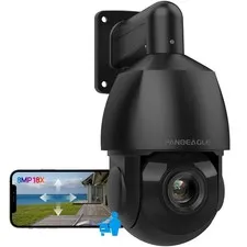 4K 8MP PTZ PoE IP Camera Outdoor with Pan Tilt 18X Optical Zoom,Human/Vehicle...