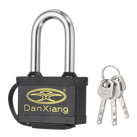 1Pcs Waterproof Padlocks, 4.5 x 2.6 x 1.1Inch Alloy Steel Outdoor Locks, Black